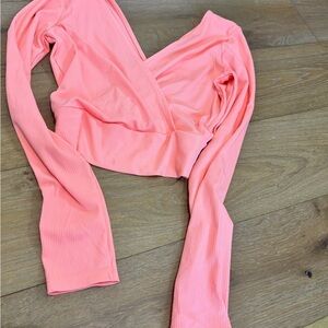 Bershka Peach Ribbed Top